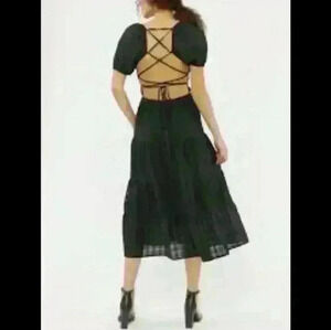 NWNT for ever 21 sexy tiered open back with underlay  dress SL